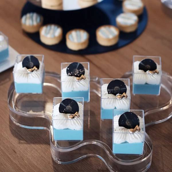 10 stk Firkantede plastdessertkopper Miniterninger Sterk kakekopp Pa A