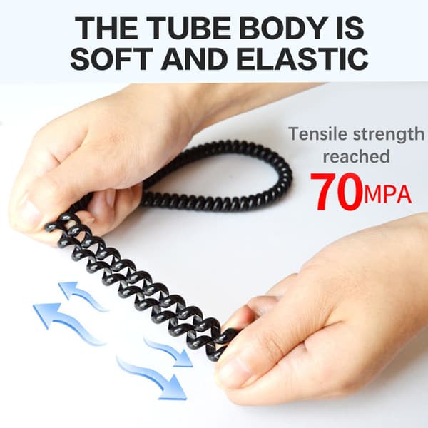 90 cm TPU Viklebeskyttelse Wire Kabel Spiral Winder Organizer