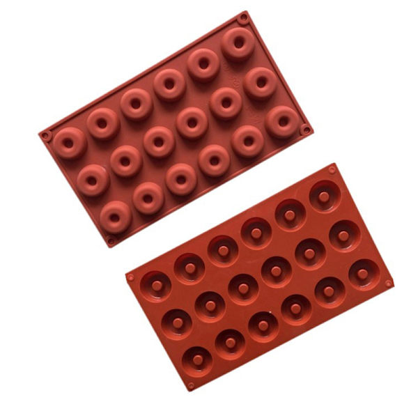 18 Cavity Mini Donut Silikoni- mold Tee-se-itse kakkutarvikkeet