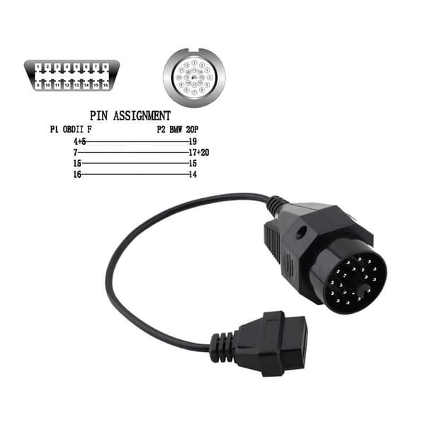 20pin II -sovitin 20 PIN - 2 16 PIN naarasliitin E36 E39 X5 20pin