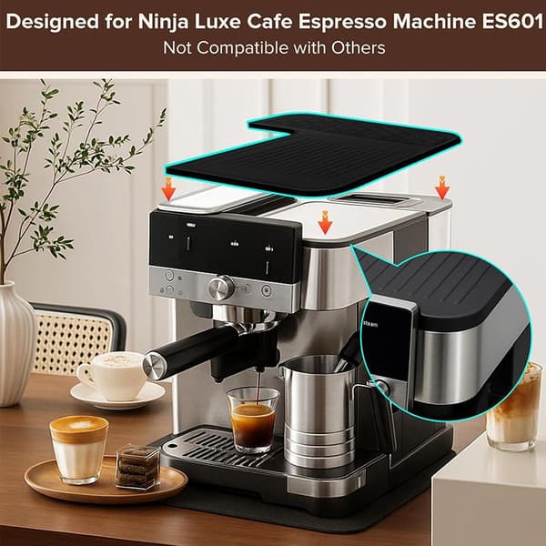För ES601 Kaffemaskin Topplock Matta Kaffe Topp Skyddsdyna Gray