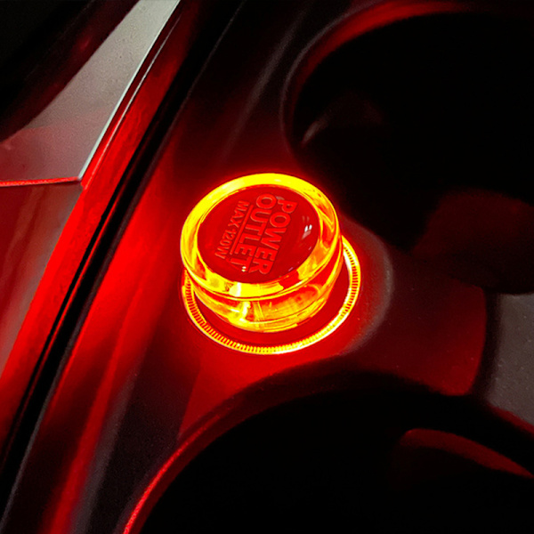 Bil Lighter Plug Deksel Støvtett Plugg Fire Missile Button Decor C
