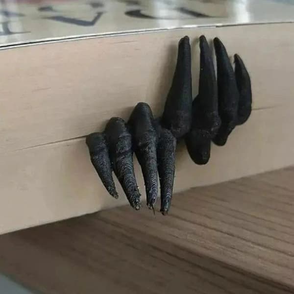 Thriller Devil'S Hand Bokmärke Halloween Claw Booknook Hand Boo Black