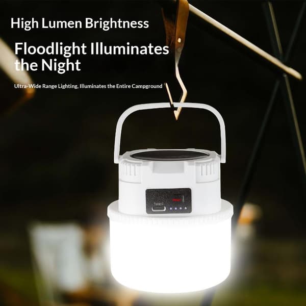 LED-lys Solar Campinglys USB Oppladbart Ultrasterkt Sol 400mAh