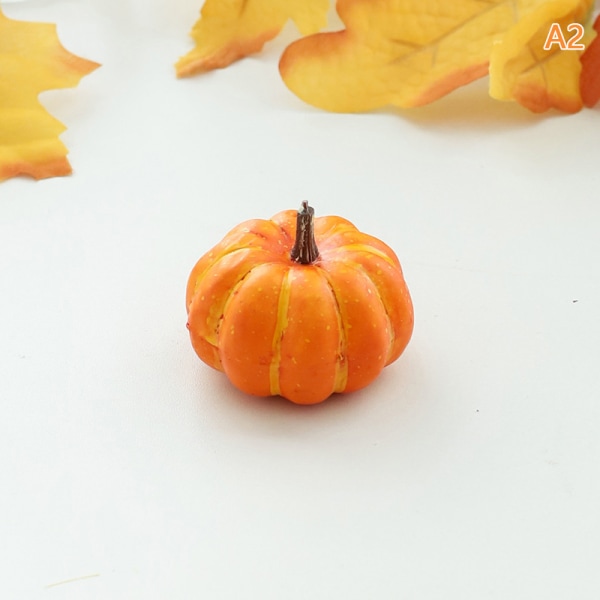 Mini Artificiell Halloween Pumpa Dekor Simulering Grönsak DI A2