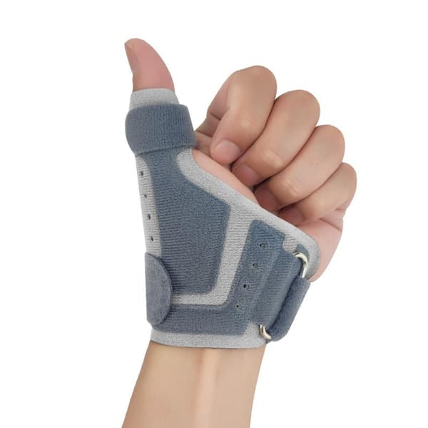Tommelskinne med håndleddsstøtte, smertelindring for tommel, triggerfinger Gray