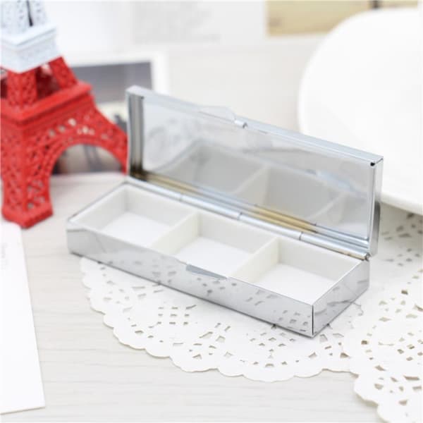 Travel Essential Pill Splitters Taitettava case Med 4.5cm 7 grids