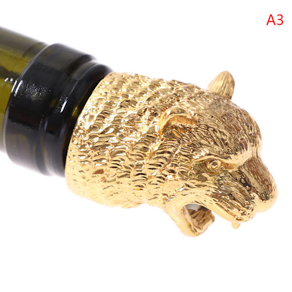 1st Zinklegering Djur Head Wine Pourer Vinflaska proppar Wi A3
