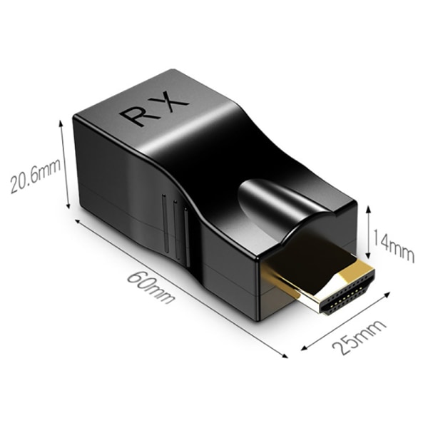 Hdmi Extender Rj45 4K 3D HDMI 1.4 30M Extender RJ45 Over Cat black