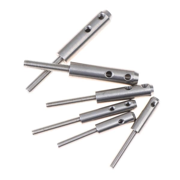 2 STK Rustfri Gjenget Bolt Spenningsende For 2-8MM Wire Tau Ca A2