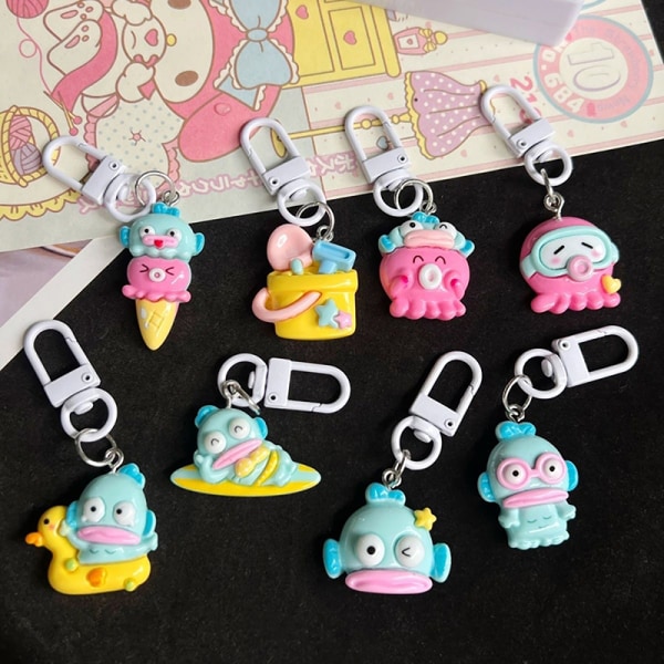 Sanrio Hangyodon nyckelring Clownfisk docka hänge nyckelring Char A