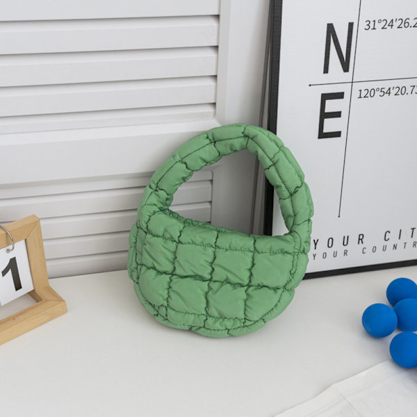 Mode Mini Puffer Tote Bag Elegant telefonväska Key Pouch Simp A12