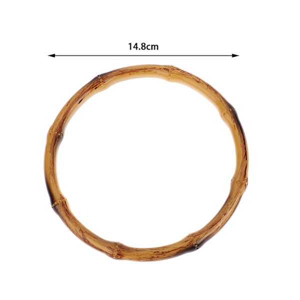 1 kpl bambu kukkaron kahvan kehyksen ripustin DIY Bamboo O Laukun kahva Ba L