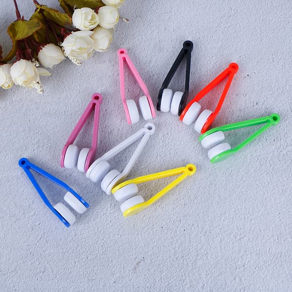 1 STK Solbriller Brillebørste Clean Tool Mikrofiberbriller Hot pink