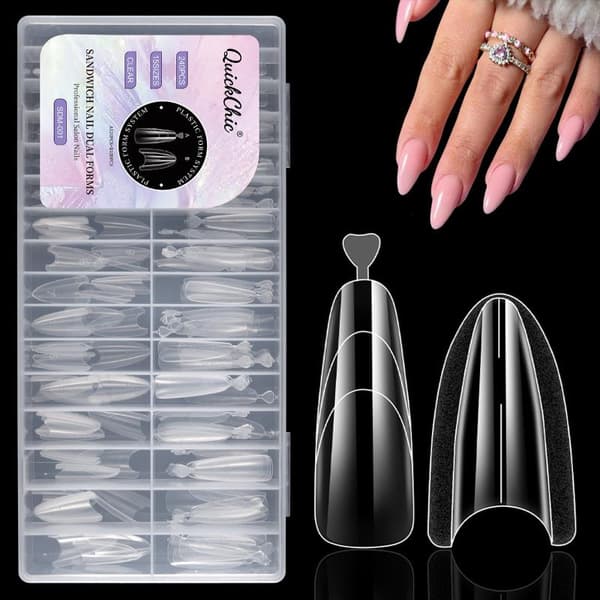 240 stk. Dual Forms False Tips Fuld Dækning Poly Neglegelforme Til A3