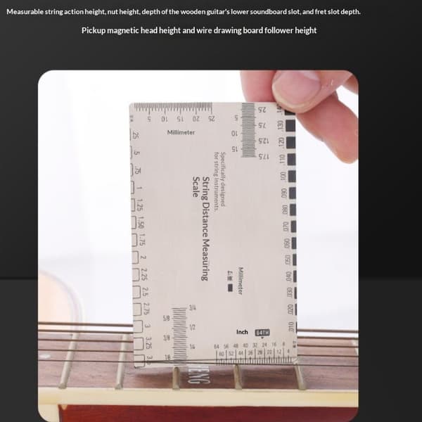 1 st Precision Stränghöjds-linjal Professionell Luthier Mätverktyg A