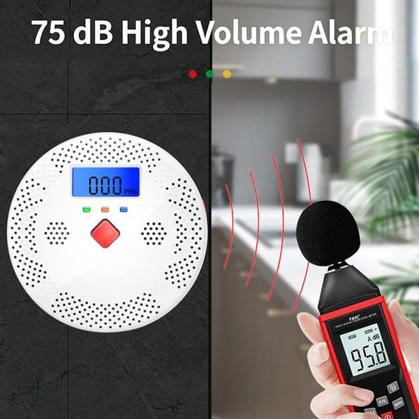 WiFi Smart Kolmonoxiddetektor Larm 85dB Ljudvarning LC