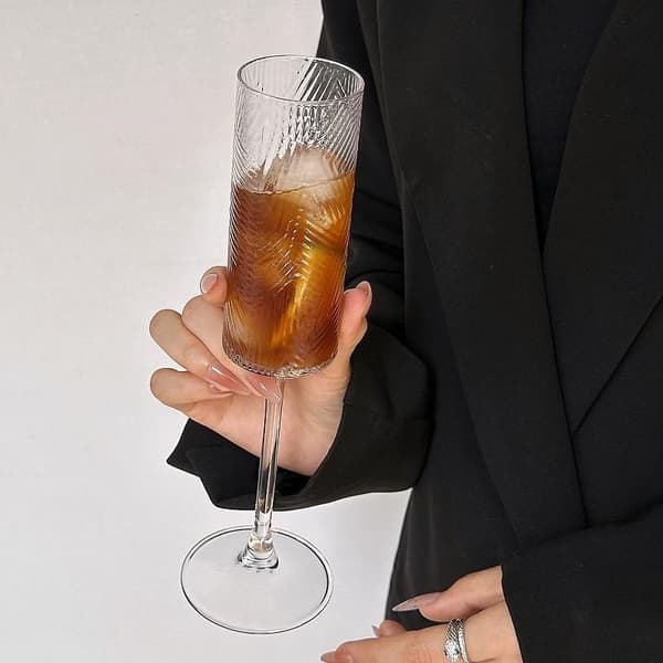 Transparent Plastbägare Okrossbart Vinglas Lyxig Cocktail A3