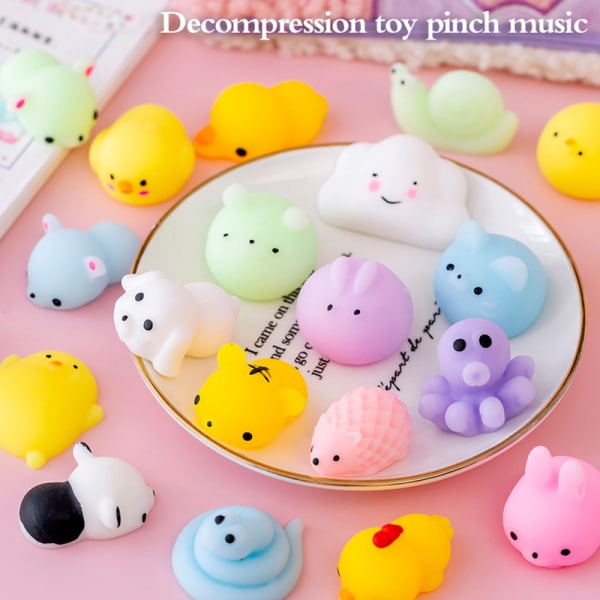 Kawaii Animal Soft Mochi Fidget Toys Anti-Sanselegetøj til Adu 18