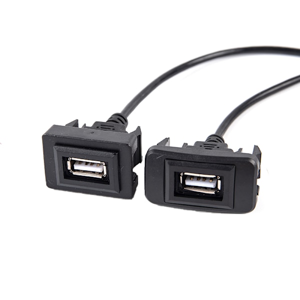 Bil Dashboard Flush Mount USB2.0 Panel forlængerkabel Adapter A