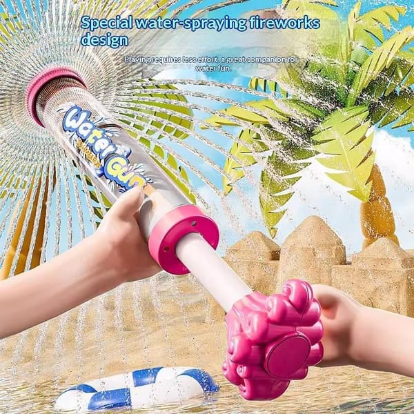 Vatten för barn Sommar Dragtyp Vattenblästrare Soaker Squirt F Blue