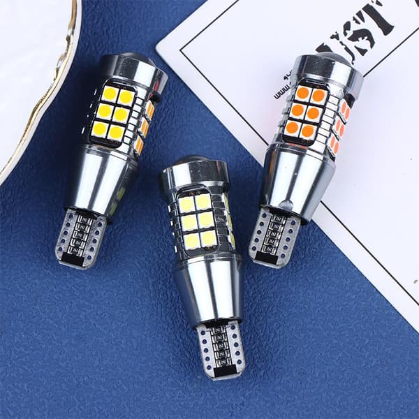 2st T15 3030 27SMD LED-lampor Canbus Bilbelysning Extra Broms Red 2Pcs