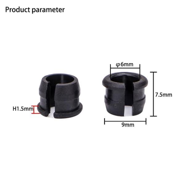 10 stk sykkelventilhulladapter sykkel indre rør adapter gummi
