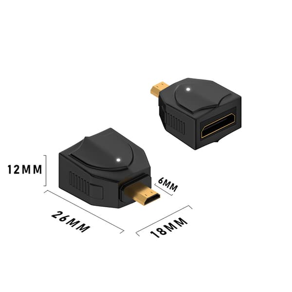 MINI HDMI til HDMI Adapter Converter Videospiller HD 1080P 2K 4K A1