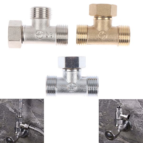 1st toalettavledningsventil koppar G1/2" T-ventil bidéspruta Sh A3