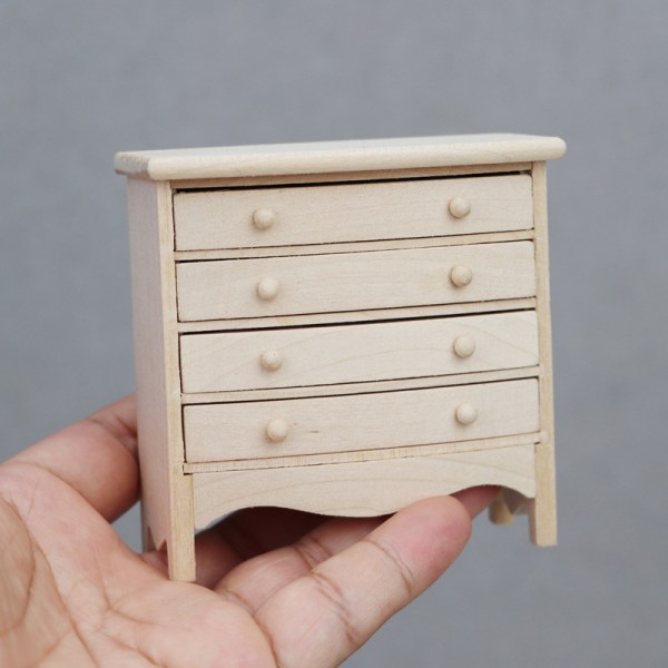 1:12 Dollhouse Miniatyr Sängbord Series Förvaringsskåp D