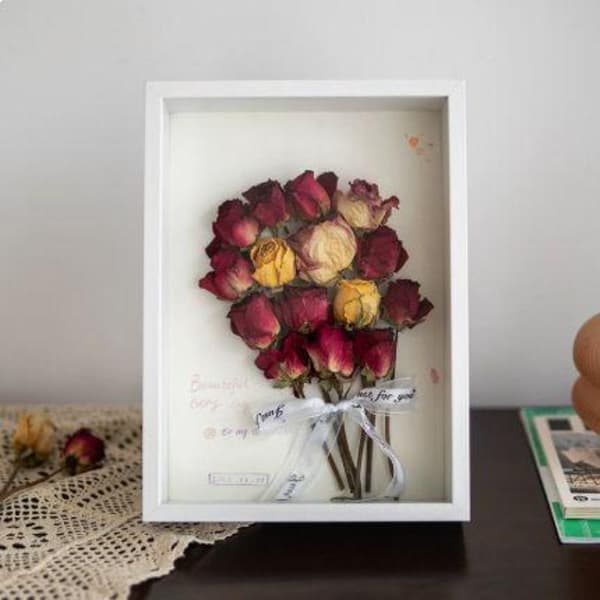 Blomsterram Skuggbox DIY Transparent Plast Trä Skugg B 3