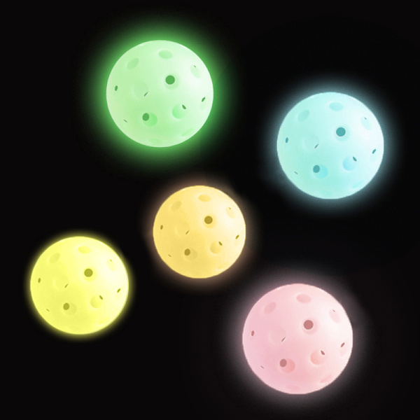 Luminous Pickleball Slitstarkt Nattljus Utomhustävling Bild Green