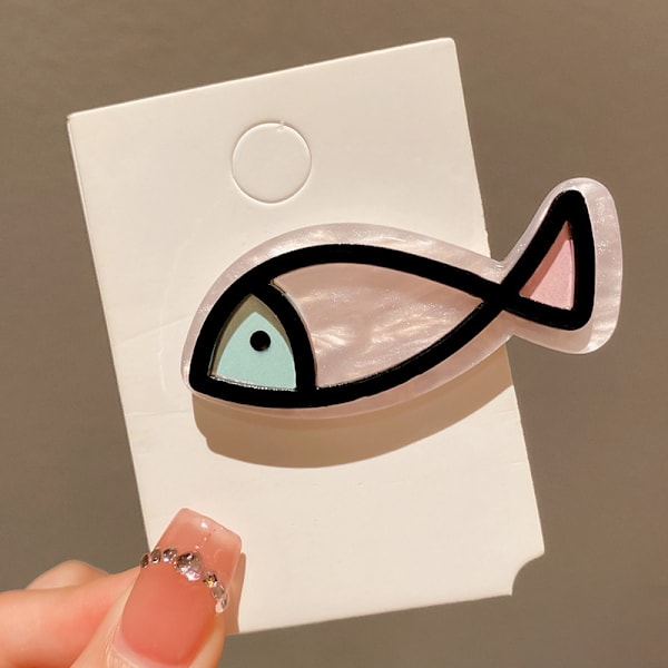 e Little Fish Bone hiusneula tyttöjen otsatukka Clip Broken Hair Clip F A1