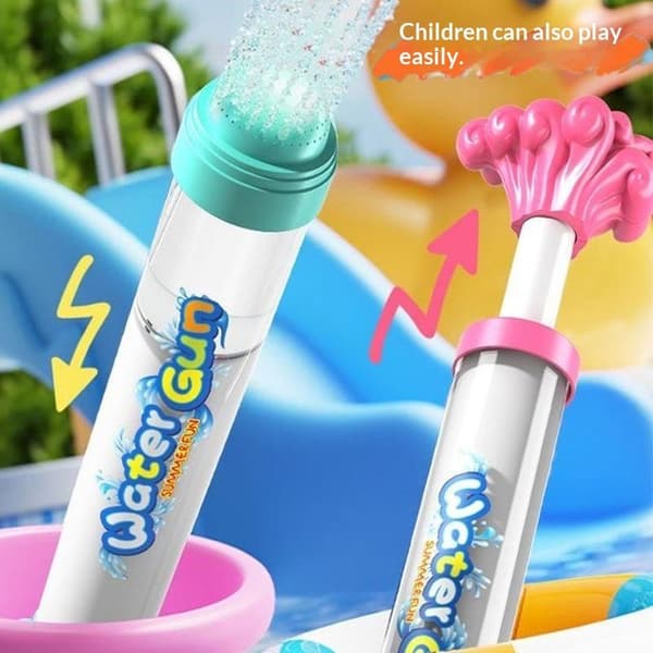 Vatten för barn Sommar Dragtyp Vattenblästrare Soaker Squirt F Blue