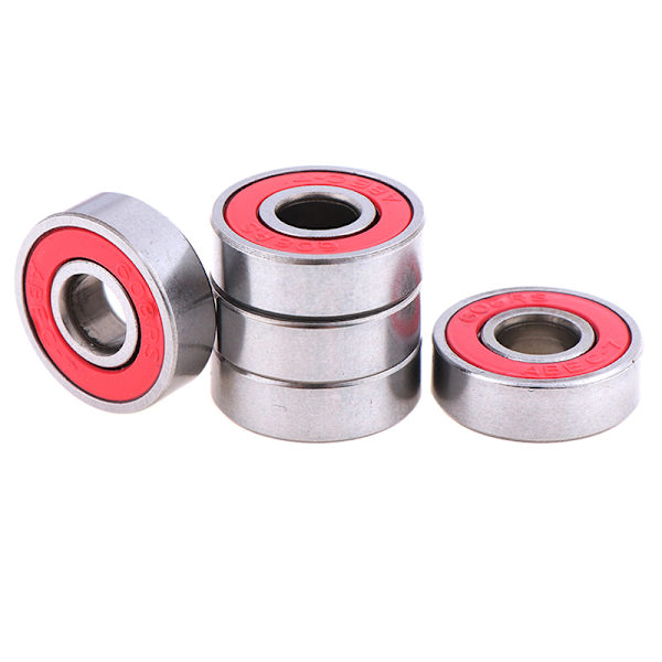 5 stk Rød ABEC-7 608RS Skateboard Rulleforseglede kuglelejer 8x