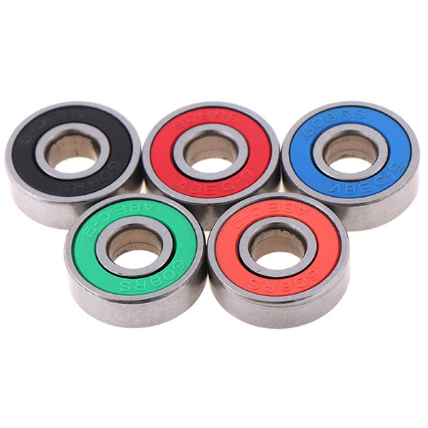 5 st ABEC-9 608RS skateboard skoterhjul rullförseglad boll b Red