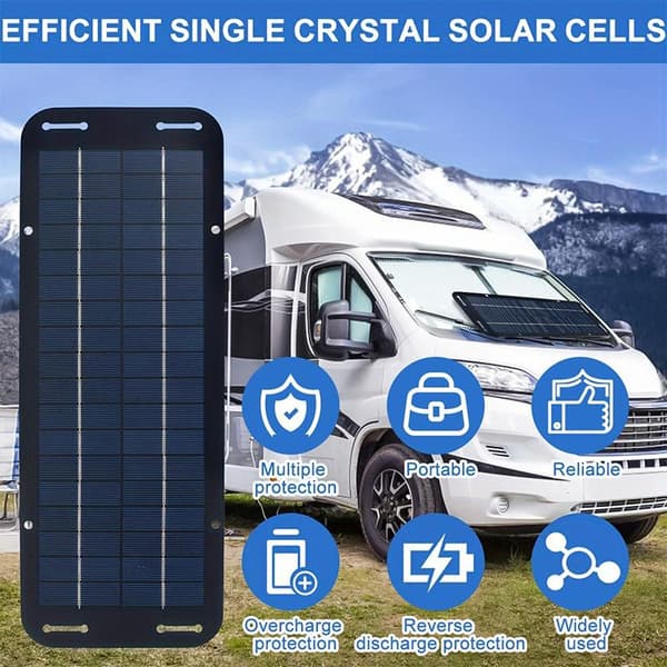 1 sett 40W solcellepanel 6W 6V batteriladersett med klips og U 6W6V