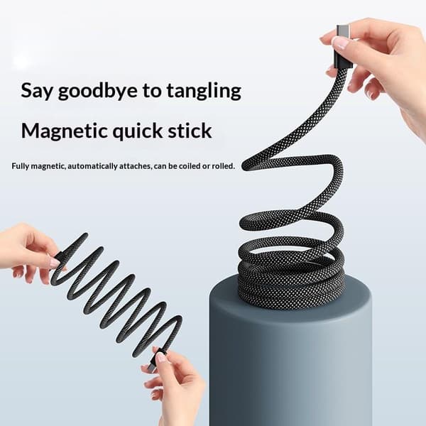 100W magnetisk kabel USB C till typ C snabbladdare för telefon B