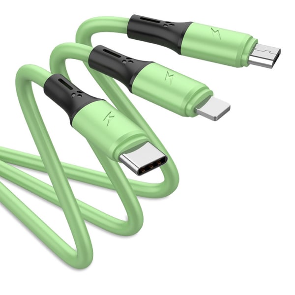 3 i 1 USB Type C kabel Micro USB ledning til IPhone 14 13 Pro Maks Red