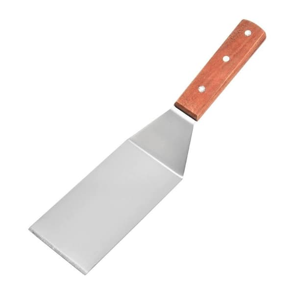 Spatel og grillskraber i rustfrit stål, non-stick, holdbar stang D