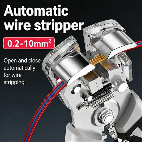 Multifunktionell automatisk avisoleringstång Elektriker Kabel Red