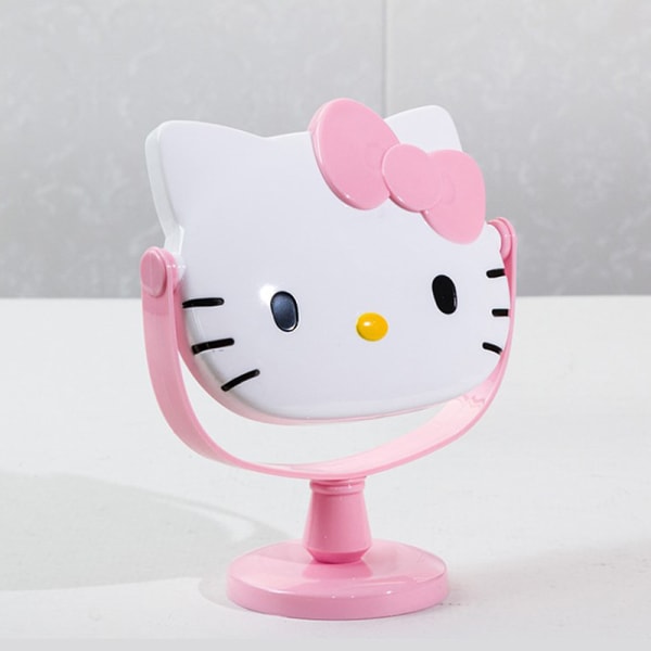 Ny Kawaii Rosa Spegel Tecknad Hellokitty Melody Kuromi Folding Light pink