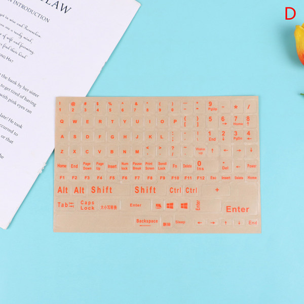 Engelska Full Keyboard Frosted Transparent Keyboard Stickers Com D