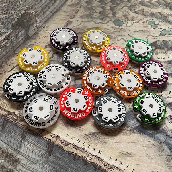 Counter 32MM Pyöreä Terveysvaurio Haavat Tracker Akryyli 0-59 Li