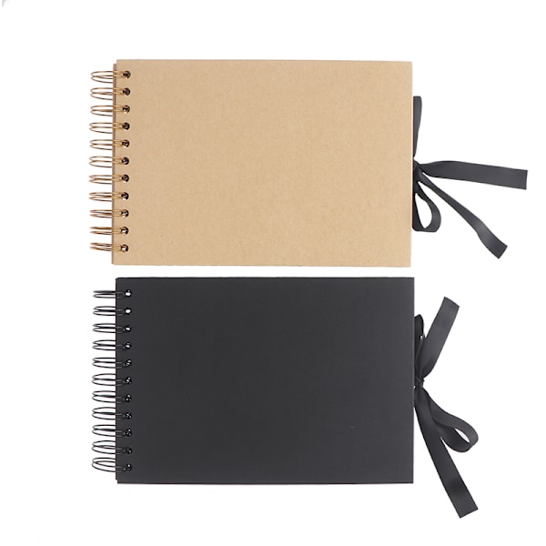 Valokuva-albumit 30 mustaa sivua muistikirjat A4 askartelupaperi DIY Scr Khaki