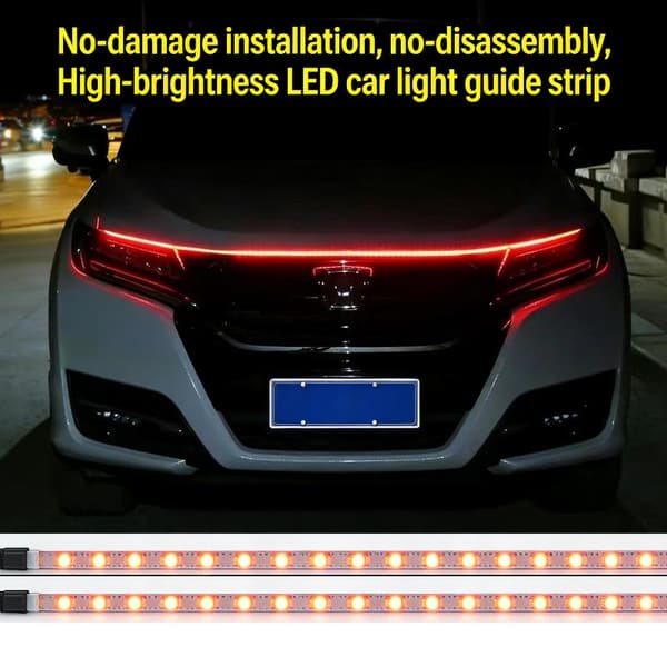 LED Bilpanserlysstripe Dynamisk Skanning Oppstartseffekt Kjørelys White 180CM