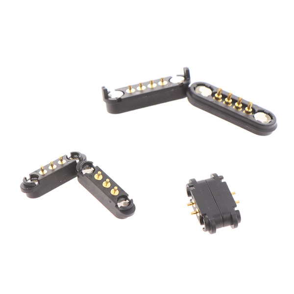 1 par magnetisk Pogo Pin-kontakt 2P 3P 4P 2,5 mm fjærbelastet 2P