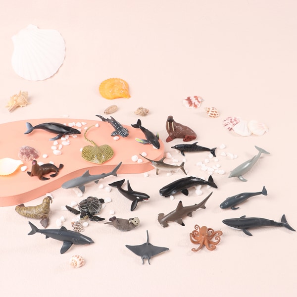 Simulering Marine Life Action Figurer Ocean Animal Model Educat A13