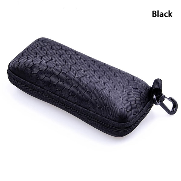 Dragkedja Case Solglasögon Protector Honeycomb Mönster P Black