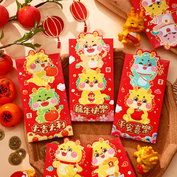 2024 Spring Festival Red Envelopes og Dragon Pattern Luck Money 03